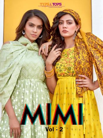 Mimi Vol 2 By Tips & Tops Fancy Rayon Gown Style Kurti Collection